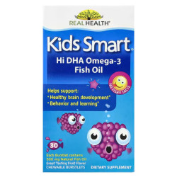 Омега-3 для дітей, Bioglan Kids Smart, високий DHA, смак фруктів, 30 жувальних драже