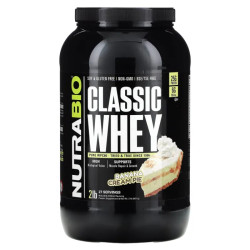 Сироватковий протеїн, смак банановий кремовий пиріг, NutraBio Classic Whey Protein, 907 г