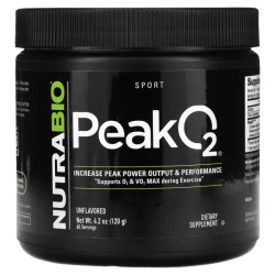 Адаптогени без смаку, NutraBio Peak O2, 120 г