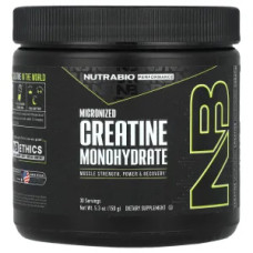 Креатин моногідрат, мікронізований, Micronized Creatine Monohydrate NutraBio, 150 г