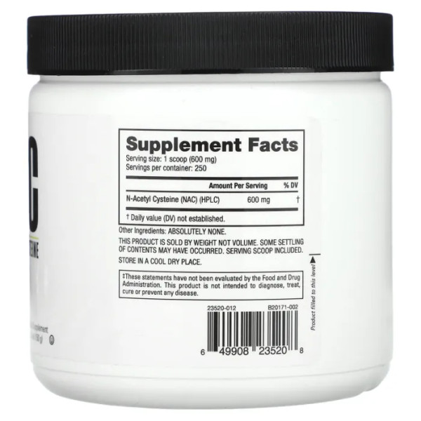 N-ацетилцистеїн, N-Acetyl Cysteine, NutraBio, 150 г