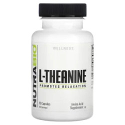 L-теанін 200 мг, L-Theanine NutraBio, 90 капсул