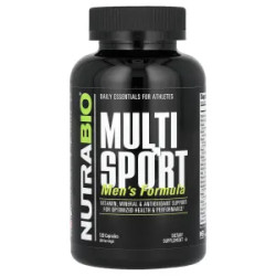 Мультивітаміни для чоловіків, NutraBio MultiSport Men's Formula, 120 капсул
