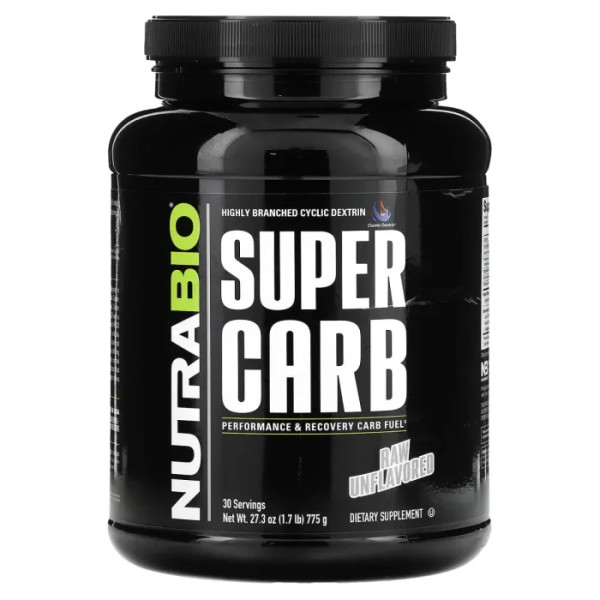 Вуглеводний комплекс, Super Carb, NutraBio, без добавок, 775 г