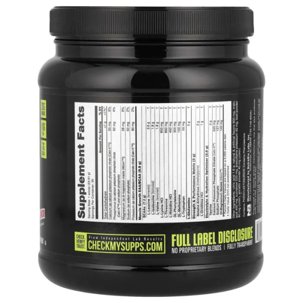 Амінокислоти, Intra Workout Amino Fuel, NutraBio, для прийому під час тренування, зі смаком пуншу з тропічних фруктів, 717 г