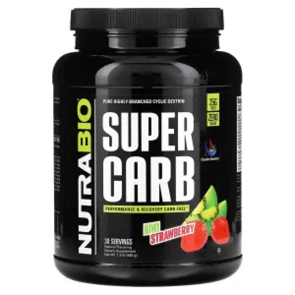 Вуглеводний комплекс, Super Carb, NutraBio, зі смаком ківі та полуниці, 840 г