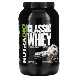 Сироватковий протеїн, смак морозиво з печивом, NutraBio Classic Whey Protein, 907 г