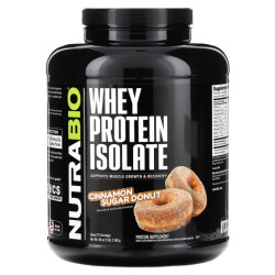 Ізолят сироваткового протеїну, NutraBio Whey Protein Isolate, смак голландський шоколад, 2268 г