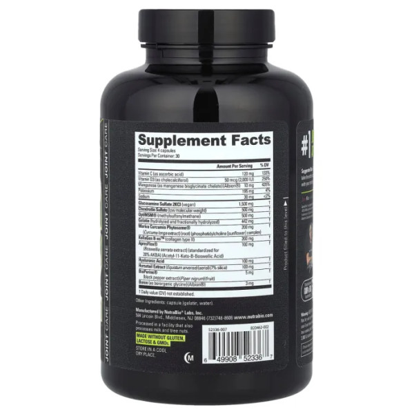 Здоров'я суглобів, Extreme Joint Care, NutraBio, 120 капсул