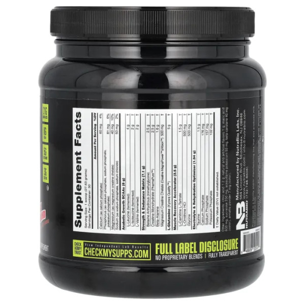 Післятренувальний комплекс, Reload Recovery Matrix, NutraBio, зі смаком манго-апельсин, 829 г