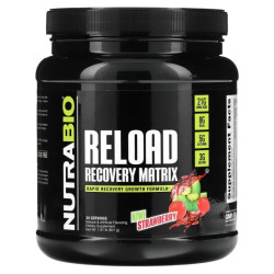 Після тренування відновлення, смак ківі полуниці, NutraBio Reload Recovery Matrix, 821 г