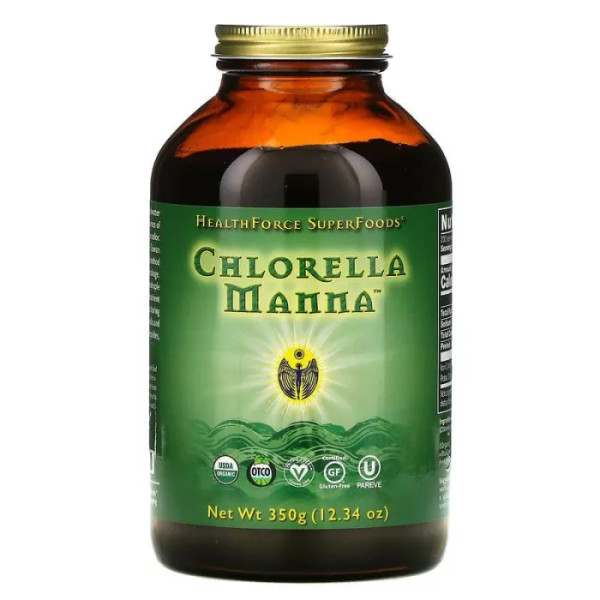 Хлорела, Chlorella Manna, HealthForce Superfoods, 350 грам