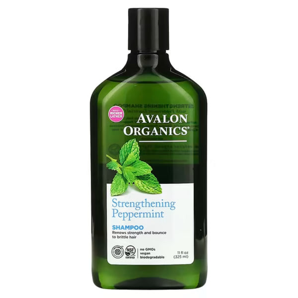 Шампунь для волосся (м'ята), Shampoo, Avalon Organics, зміцнюючий, 325 мл