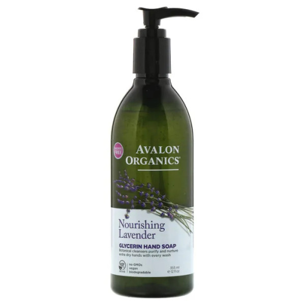 Мыло для рук (глицерин, лаванда), Glycerin Hand Soap, Avalon Organics, жидкое, 355 мл