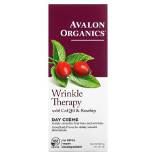 Крем від зморшок з CoQ10 та шипшином, Avalon Organics Day Creme, 50 г