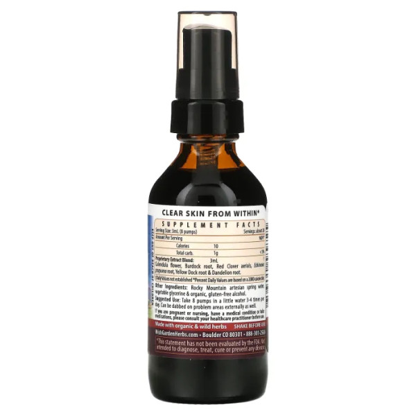 Від плям на шкірі обличчя, Clear Complexion, WishGarden Herbs, зволоження, пружність та оновлення зсередини, 59 мл