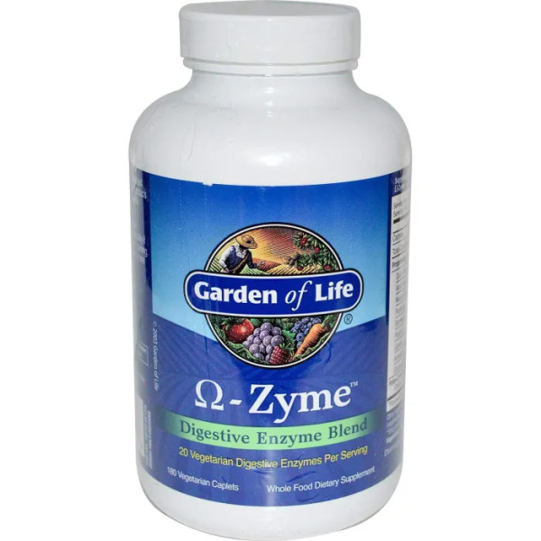 Ферменти для травлення, Omega-Zyme, Garden of Life, 180 кап.