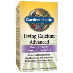 Мультивітаміни для кісток, з кальцієм, Living Calcium Advanced Garden of Life, 120 каплет