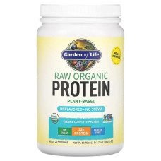 Рослинний протеїн, без ароматизаторів, RAW Organic Protein Garden of Life, 560 г