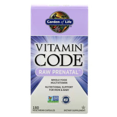 Сирі вітаміни для вагітних, Garden of Life Raw Prenatal, 180 вегетаріанських капсул