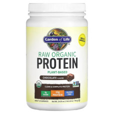 Рослинний протеїн, органік, смак шоколад, RAW Organic Protein Garden of Life, 700 г