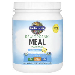Заміна харчування на рослинній основі, Garden of Life RAW Organic Meal, ваніль, 525 г.