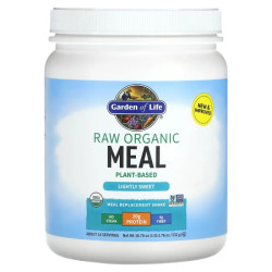 Заменитель питания, Garden of Life RAW Organic Meal, слегка сладкий, 532 г.
