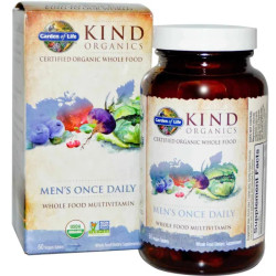Витамины для мужчин, Garden of Life Men's Whole Food Multivitamin, один раз в день, цельнопищевые, 60 веганских таблеток