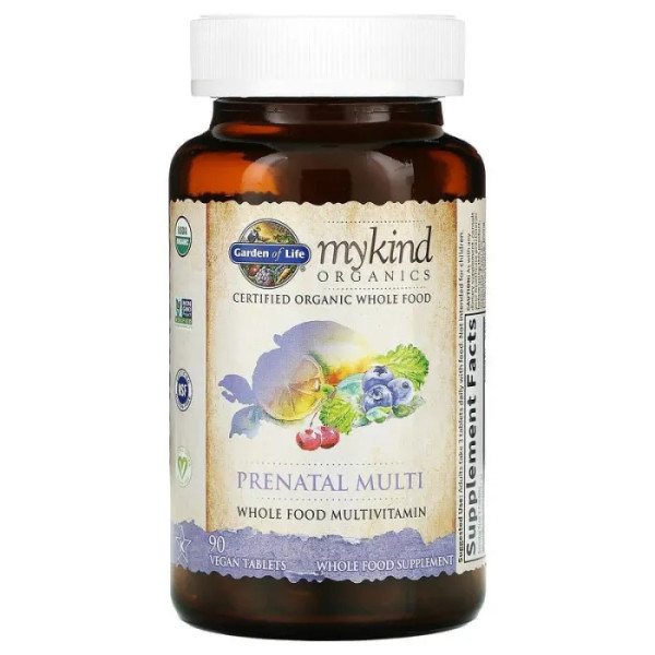 Мультивітаміни для вагітних, MyKind Organics, Prenatal Multi, Garden of Life, 90 веганських таблеток