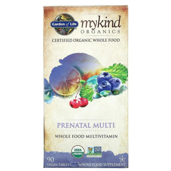 Мультивітаміни для вагітних, MyKind Organics, Prenatal Multi, Garden of Life, 90 веганських таблеток