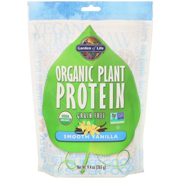Рослинний протеїн, Plant Protein, Garden of Life, ванільний смак, органік, 265 г