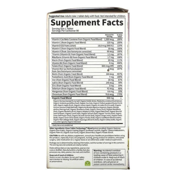 Вітаміни для вагітних, Prenatal Once Daily, Garden of Life, Mykind Organics, один раз на день, 90 таблеток