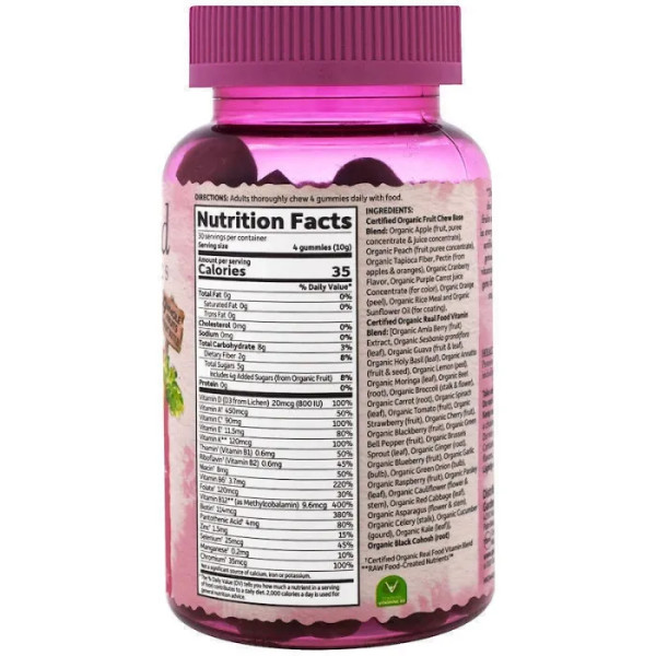 Мультивітаміни для жінок 40+, Women's Multi, Garden of Life, Mykind Organics, органік, для веганів, смак ягід, 120 жувальних цукерок