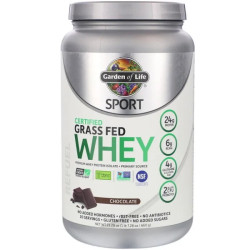 Сывороточный протеин, вкус шоколад, Grass Fed Whey Garden of Life Sport, 660 г