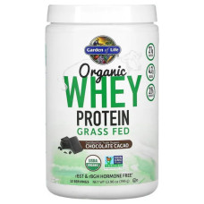 Сироватковий протеїн Whey Protein, Garden of Life Whey Protein, смак шоколадне какао, органік, 396 г