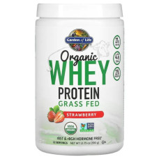 Сироватковий протеїн Whey Protein, Garden of Life Whey Protein, смак полуниці, органік, 390 г