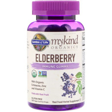 Чорна бузина органічна, Garden of Life Elderberry, захист імунітету, 120 жувальних цукерок