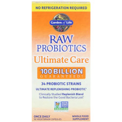 Пробиотики для восстановления микрофлоры, Garden of Life Raw Probiotics Ultimate Care, 30 вегетарианских капсул