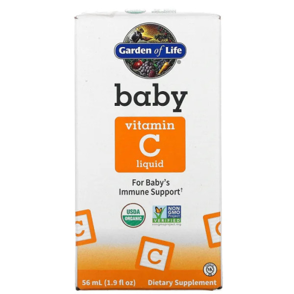Вітамін C для дітей, рідкий, Baby, Vitamin C Liquid, Garden of Life, 56 мл