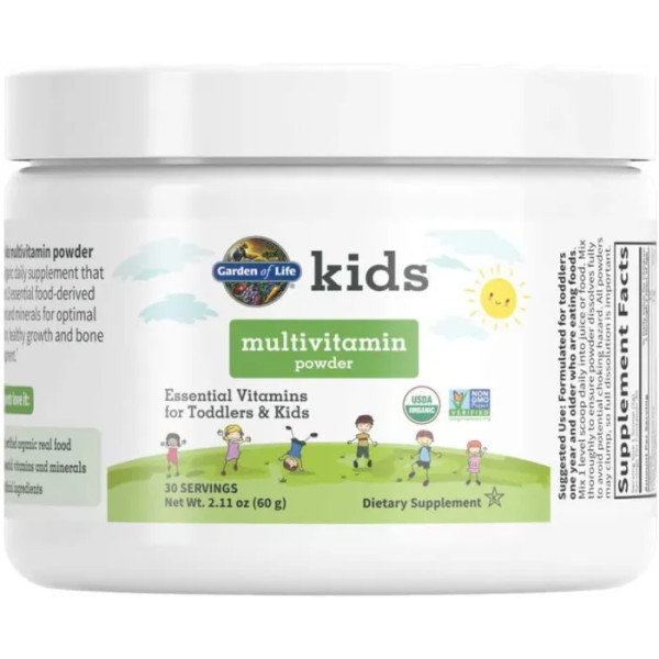 Мультивітамінний порошок для дітей, Kids Multivitamin, Garden of Life, 60 г