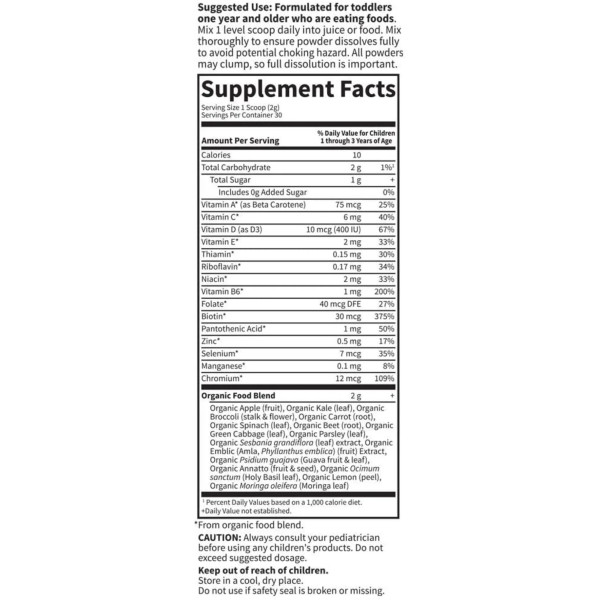 Мультивітамінний порошок для дітей, Kids Multivitamin, Garden of Life, 60 г