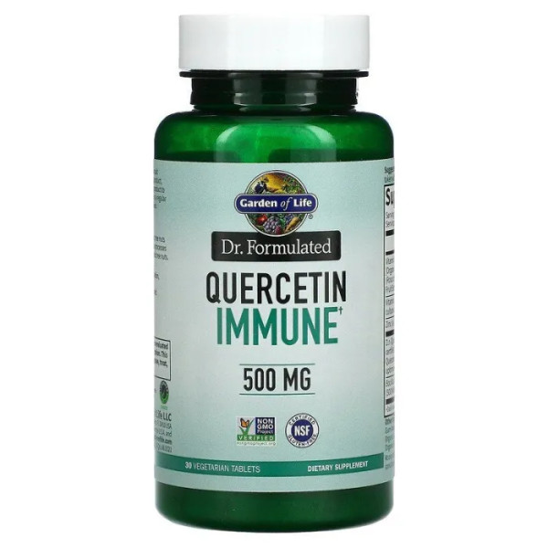 Кверцетин для імунітету, Quercetin Immune, Garden of Life, Dr. Formulated, 500 мг, 30 вегетаріанських таблеток