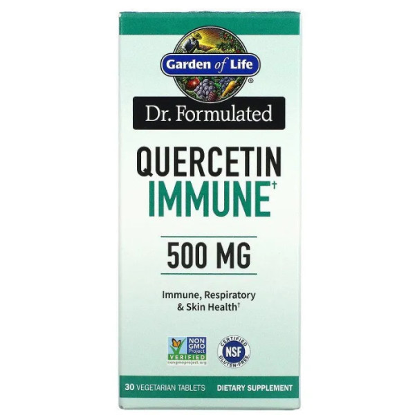 Кверцетин для імунітету, Quercetin Immune, Garden of Life, Dr. Formulated, 500 мг, 30 вегетаріанських таблеток