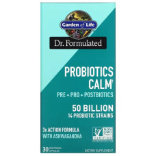 Пробиотики Calm, Garden of Life Probiotics Calm, 50 млрд КОЕ, 30 капсул