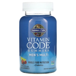 Мультивитамины для мужчин жевательные, вкус лимон-ягоды, Garden of Life Vitamin Code Gummies Men's Multi, 90 жевательных конфет