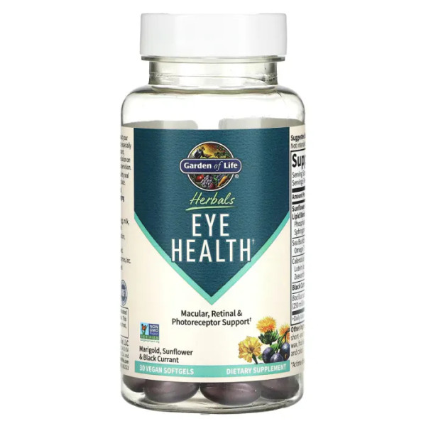 Для здоров'я очей, Eye Health, Garden of Life, Herbals, ягоди, 30 веганських капсул