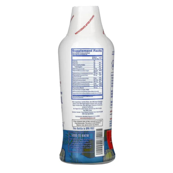 Мультимінерали, Liquid Nighttime Multimineral, MaryRuth Organics, нічні, смак кокосу, 946 мл