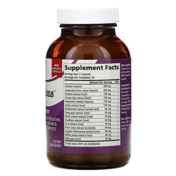 Підтримка при менопаузі, Transitions, Pure Essence, 120 рослинних капсул