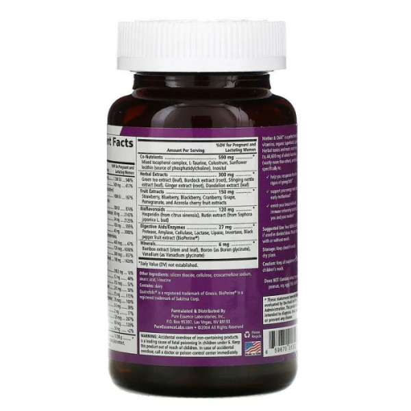 Вітаміни для вагітних, PostNatal Formula, Pure Essence, 120 таблеток