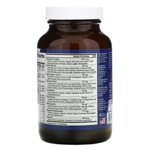 Мультивітаміни і мінерали для чоловіків, Men Multivitamin & Mineral, Pure Essence, 30 таблеток